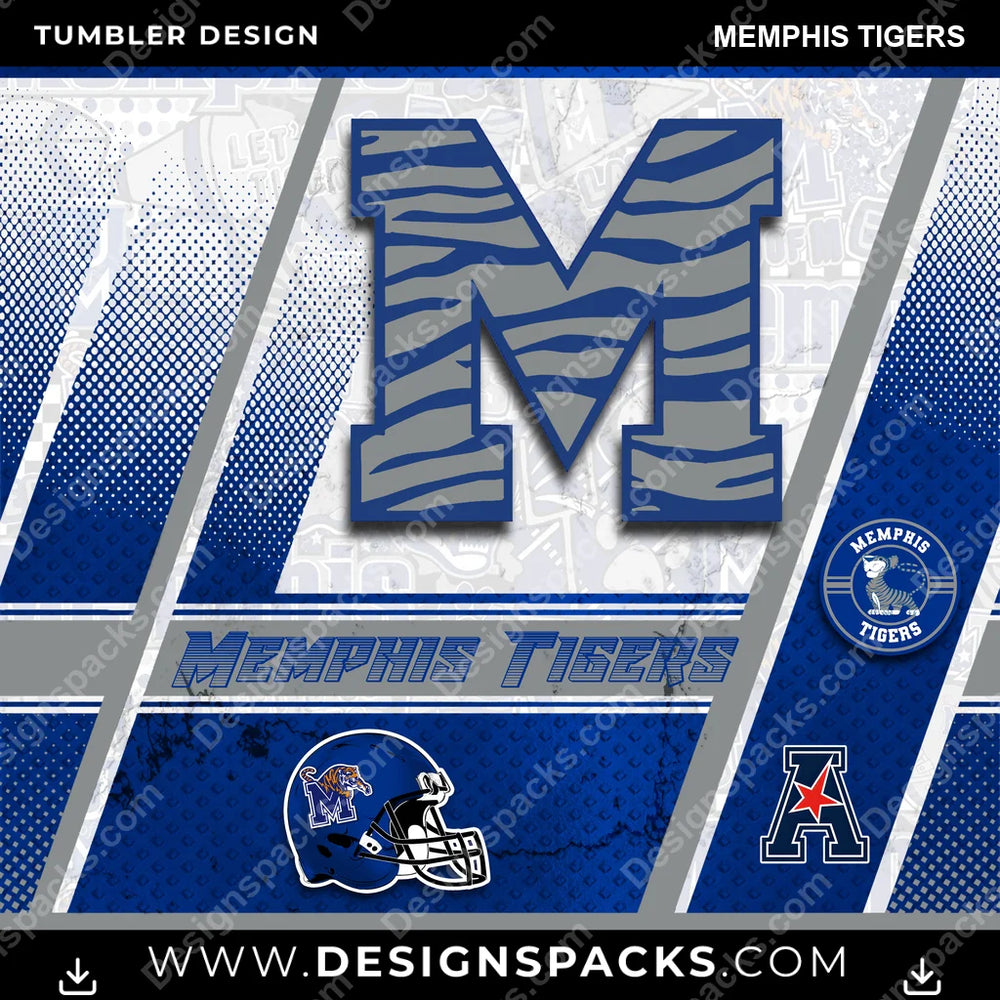 College Sport Sports Memphis Tigers NCAA College Sport Tumbler Digital Wrap Design Download