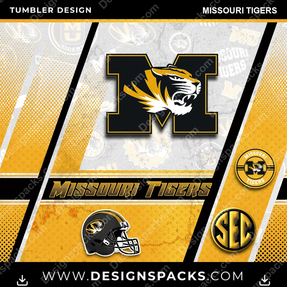 College Sport Sports Missouri Tigers NCAA College Sport Tumbler Digital Wrap Design Download