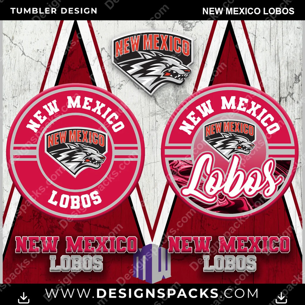 College Sport Sports New Mexico Lobos NCAA College Sport Tumbler Digital Wrap Design Download