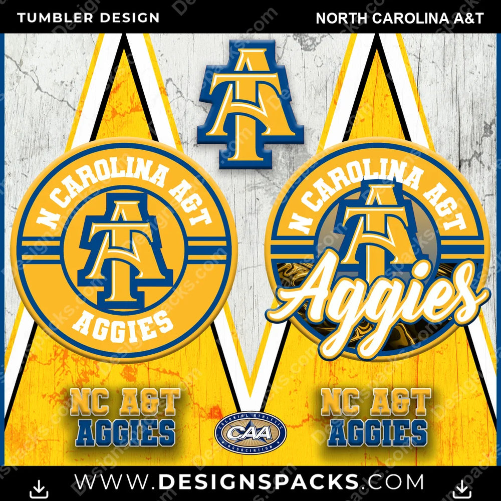 College Sport Sports North Carolina A&T NCAA College Sport Tumbler Digital Wrap Design Download