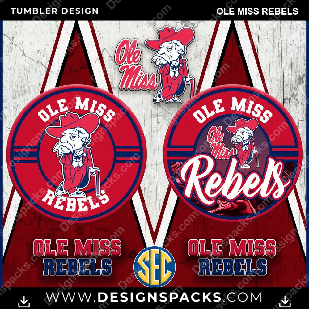 College Sport Sports Ole Miss Rebels NCAA College Sport Tumbler Digital Wrap Design Download