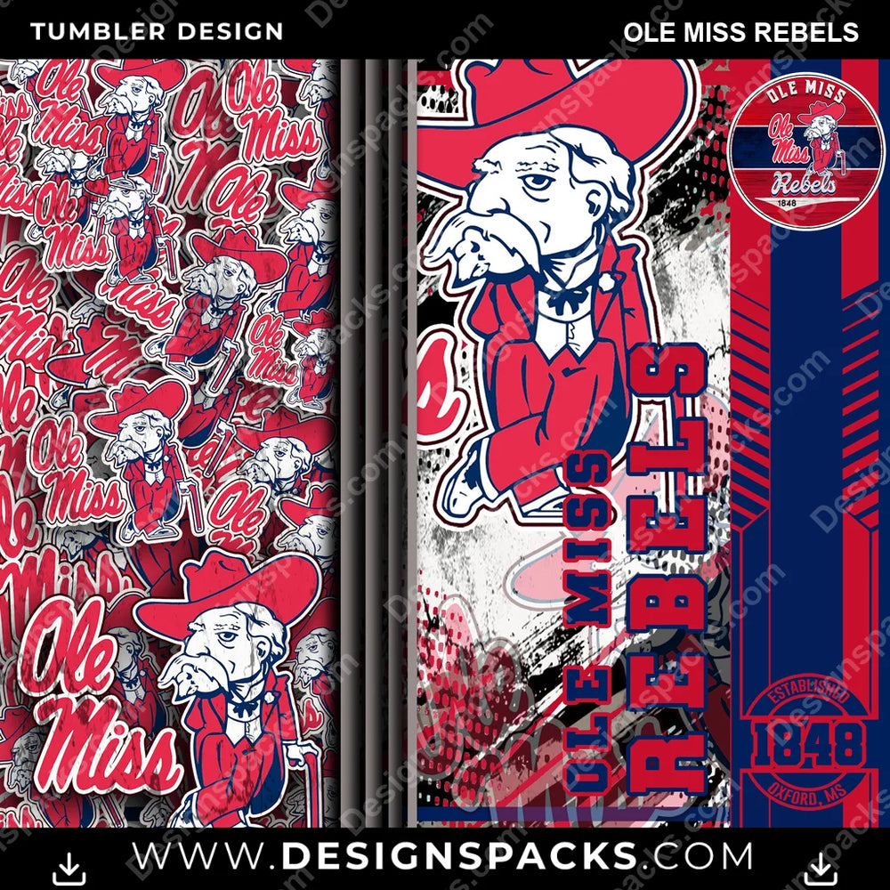 College Sport Sports Ole Miss Rebels NCAA College Sport Tumbler Digital Wrap Design Download