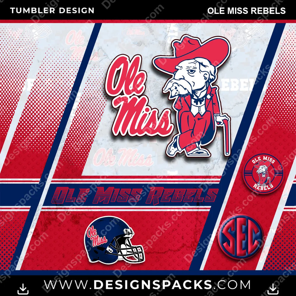 College Sport Sports Ole Miss Rebels NCAA College Sport Tumbler Digital Wrap Design Download