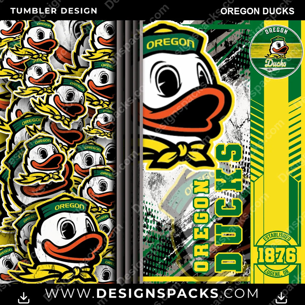 College Sport Sports Oregon Ducks NCAA College Sport Tumbler Digital Wrap Design Download