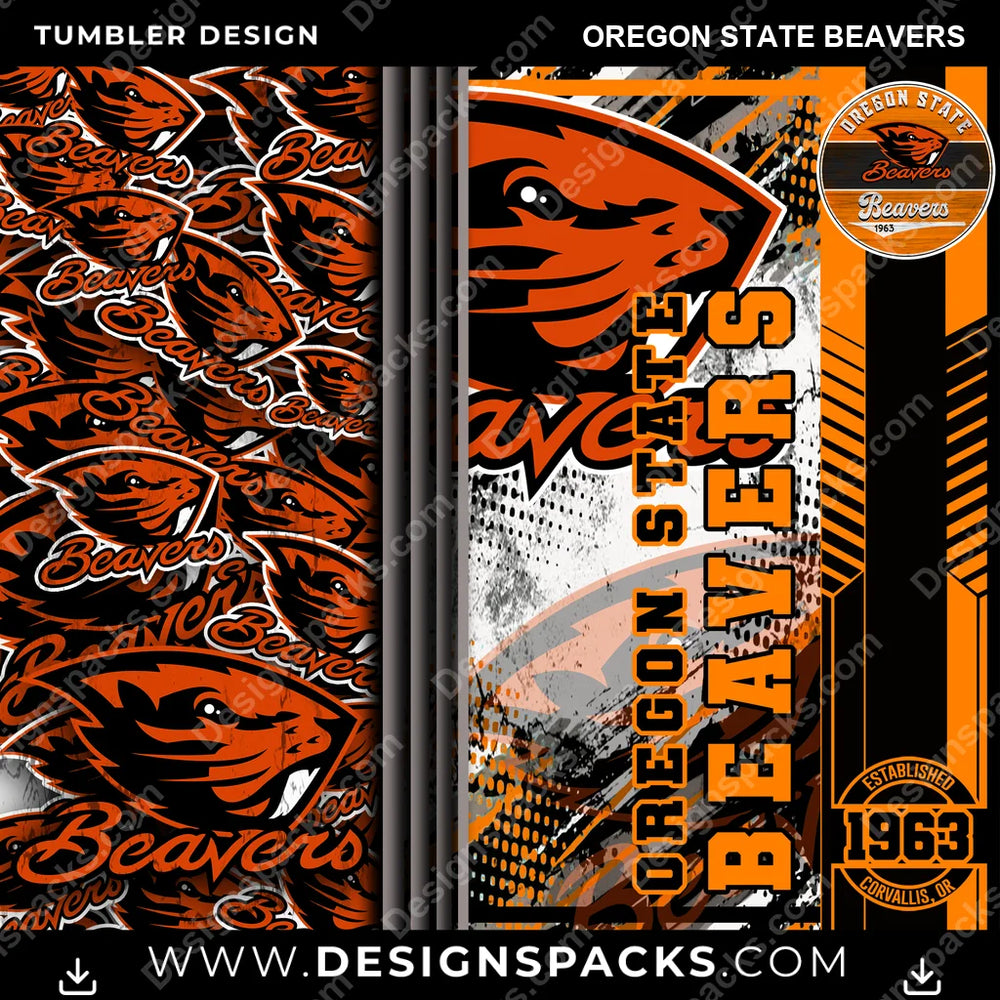 College Sport Sports Oregon State Beavers NCAA College Sport Tumbler Digital Wrap Design Download