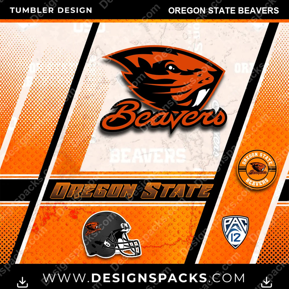 College Sport Sports Oregon State Beavers NCAA College Sport Tumbler Digital Wrap Design Download