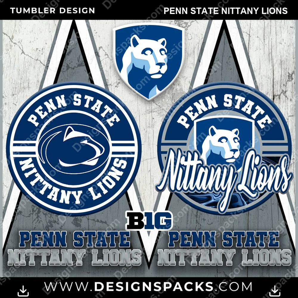 College Sport Sports Penn State Nittany Lions NCAA College Sport Tumbler Digital Wrap Design Download