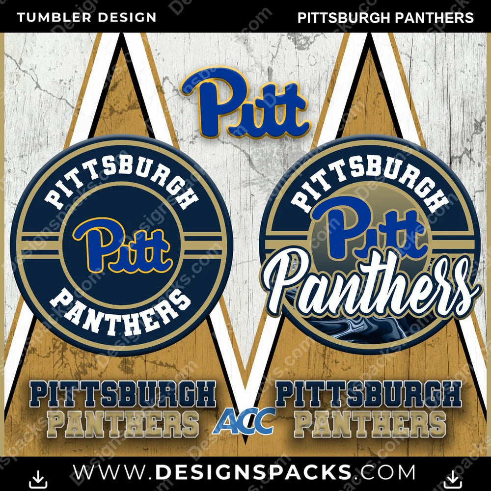 College Sport Sports Pittsburgh Panthers NCAA College Sport Tumbler Digital Wrap Design Download