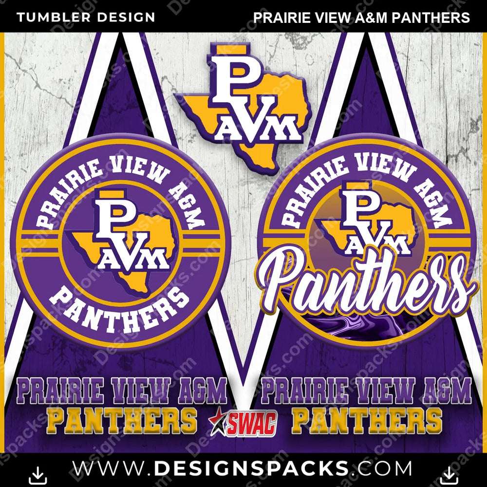 College Sport Sports Prairie View A&M Panthers NCAA College Sport Tumbler Digital Wrap Design Download