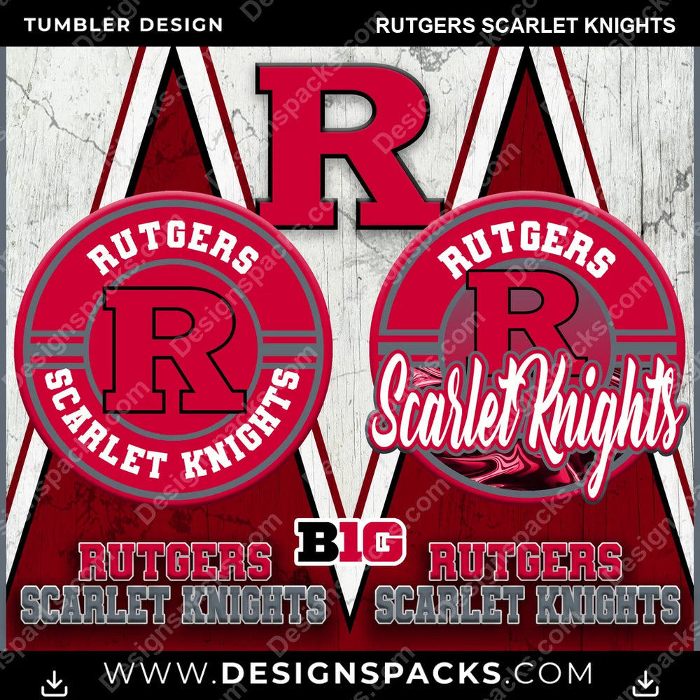 College Sport Sports Rutgers Scarlet Knights NCAA College Sport Tumbler Digital Wrap Design Download