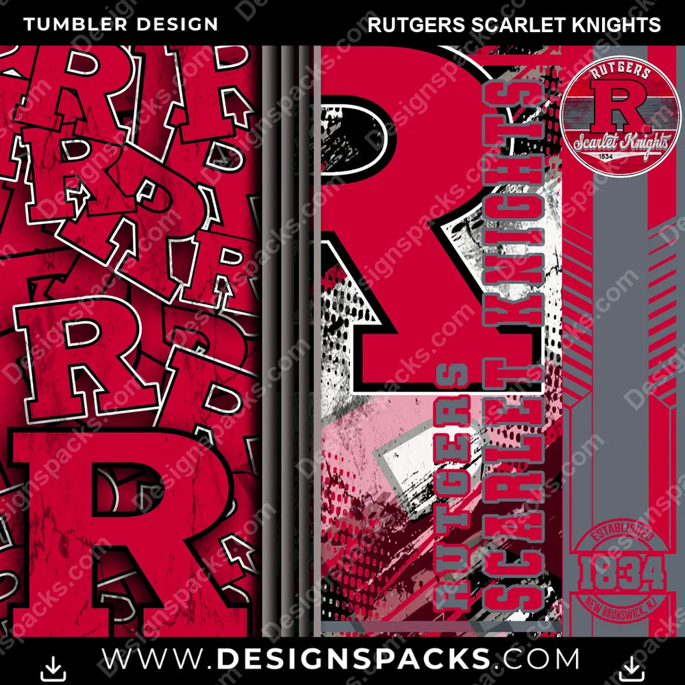 College Sport Sports Rutgers Scarlet Knights NCAA College Sport Tumbler Digital Wrap Design Download