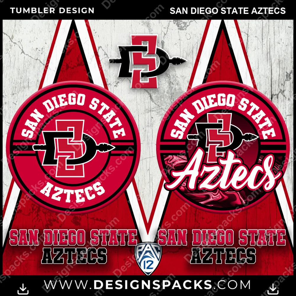 College Sport Sports San Diego State Aztecs NCAA College Sport Tumbler Digital Wrap Design Download