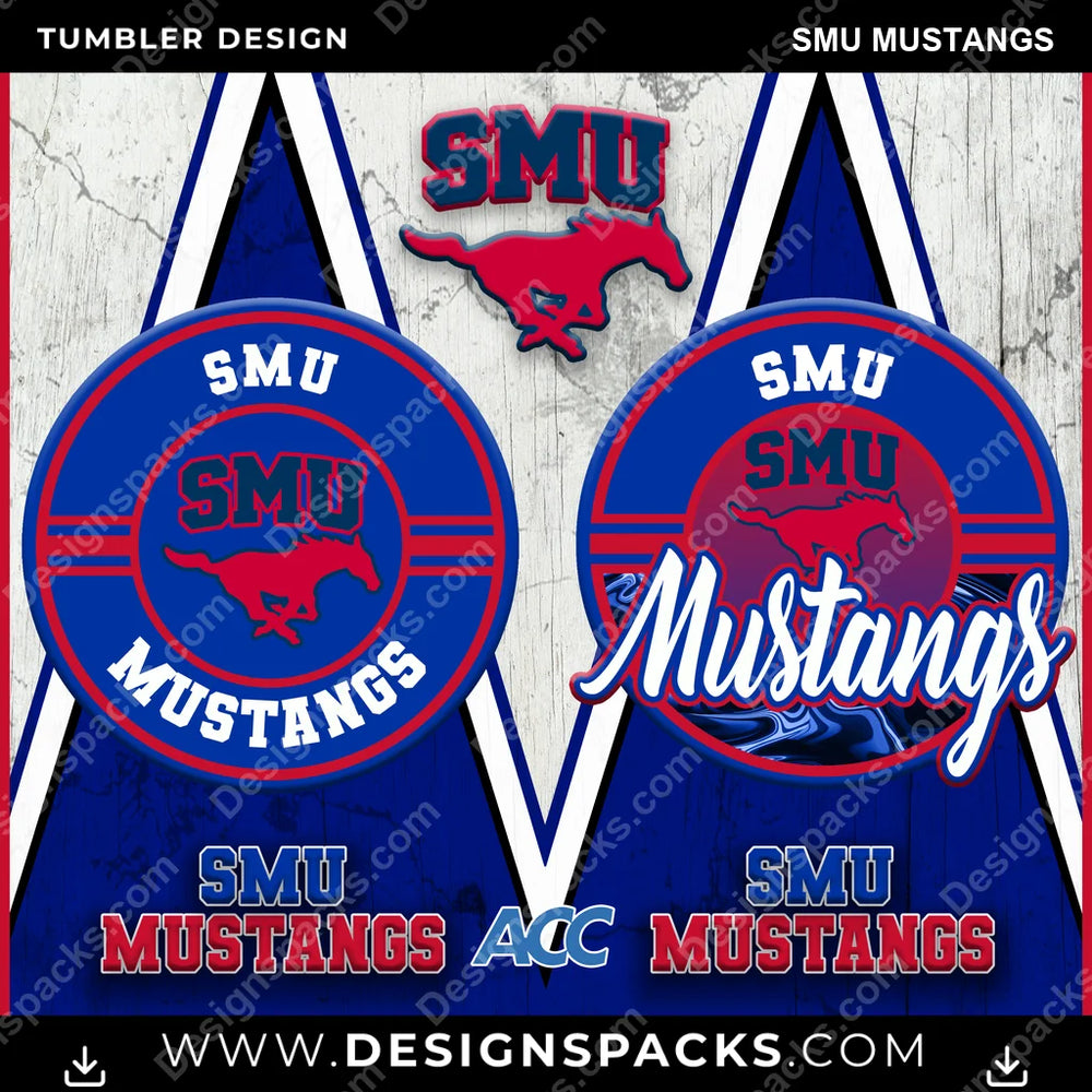 College Sport Sports SMU Mustangs NCAA College Sport Tumbler Digital Wrap Design Download