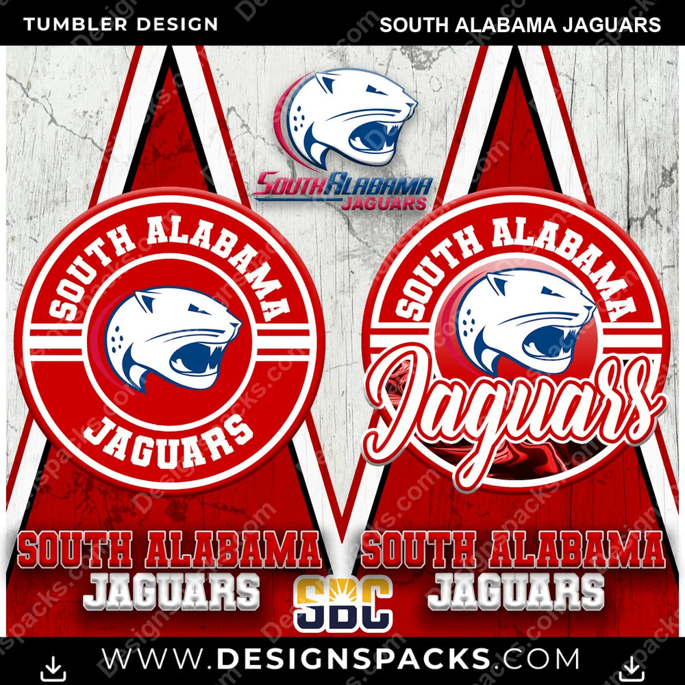 College Sport Sports South Alabama Jaguars NCAA College Sport Tumbler Digital Wrap Design Download