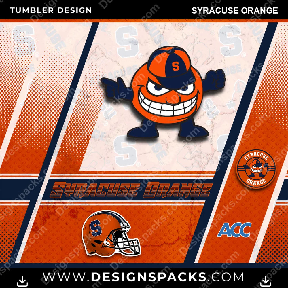College Sport Sports Syracuse Orange NCAA College Sport Tumbler Digital Wrap Design Download