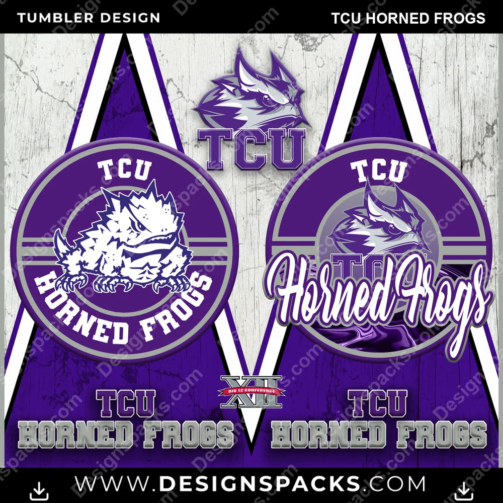 College Sport Sports TCU Horned Frogs NCAA College Sport Tumbler Digital Wrap Design Download