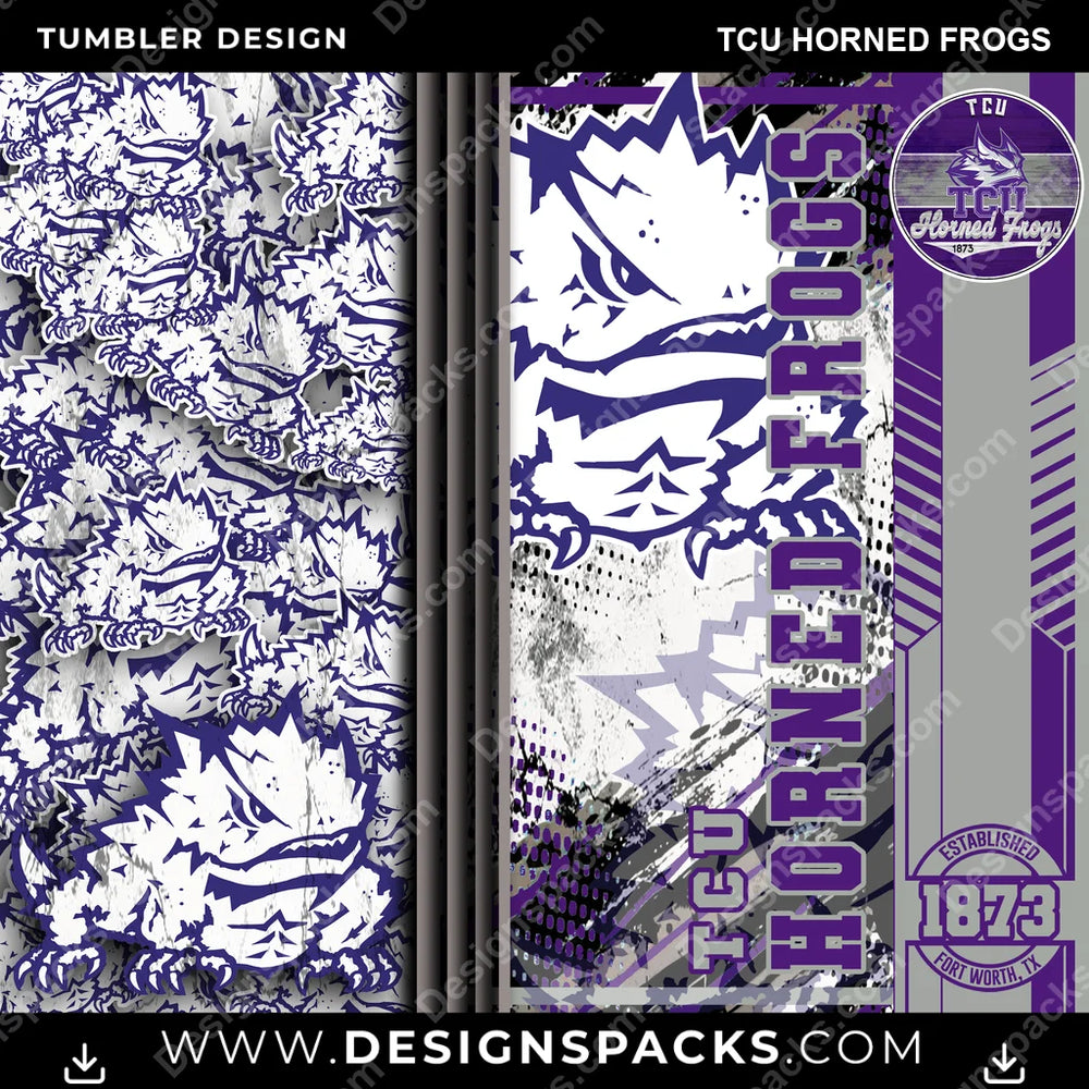 College Sport Sports TCU Horned Frogs NCAA College Sport Tumbler Digital Wrap Design Download