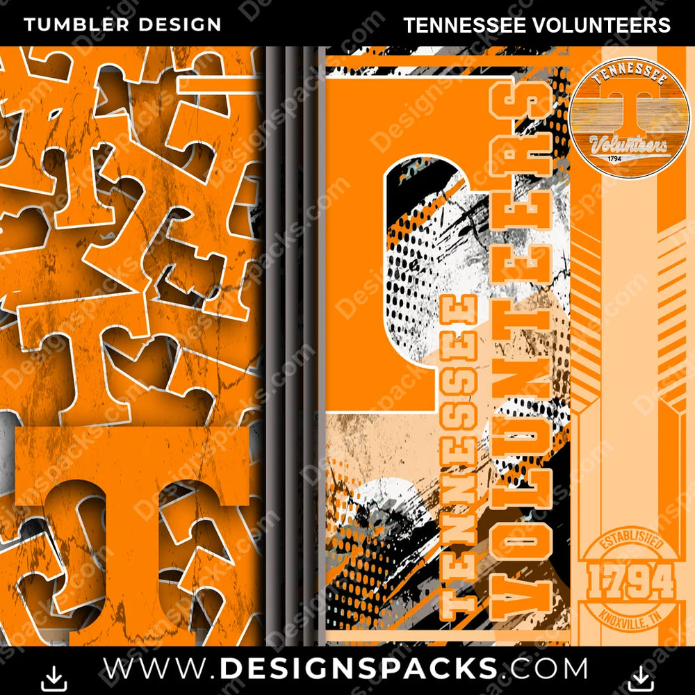 College Sport Sports Tennessee Volunteers NCAA College Sport Tumbler Digital Wrap Design Download