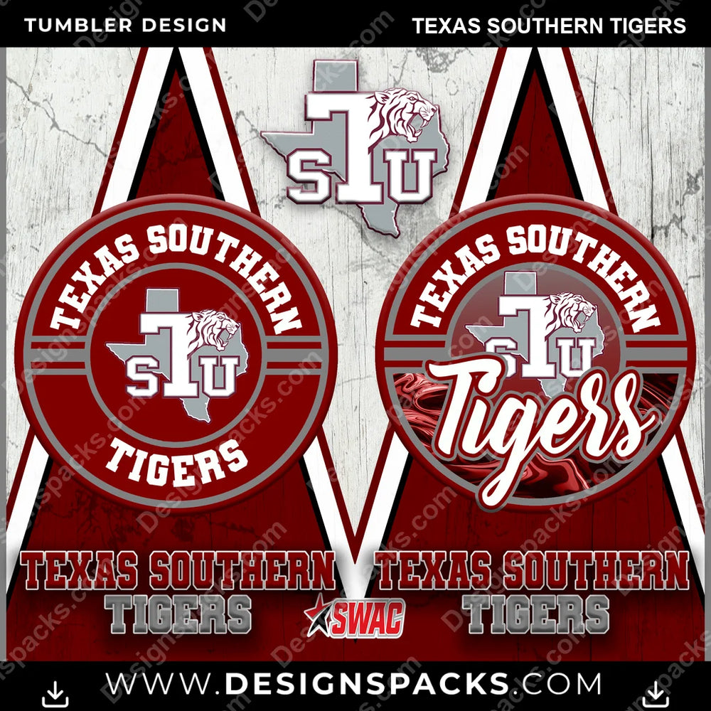 College Sport Sports Texas Southern Tigers NCAA College Sport Tumbler Digital Wrap Design Download