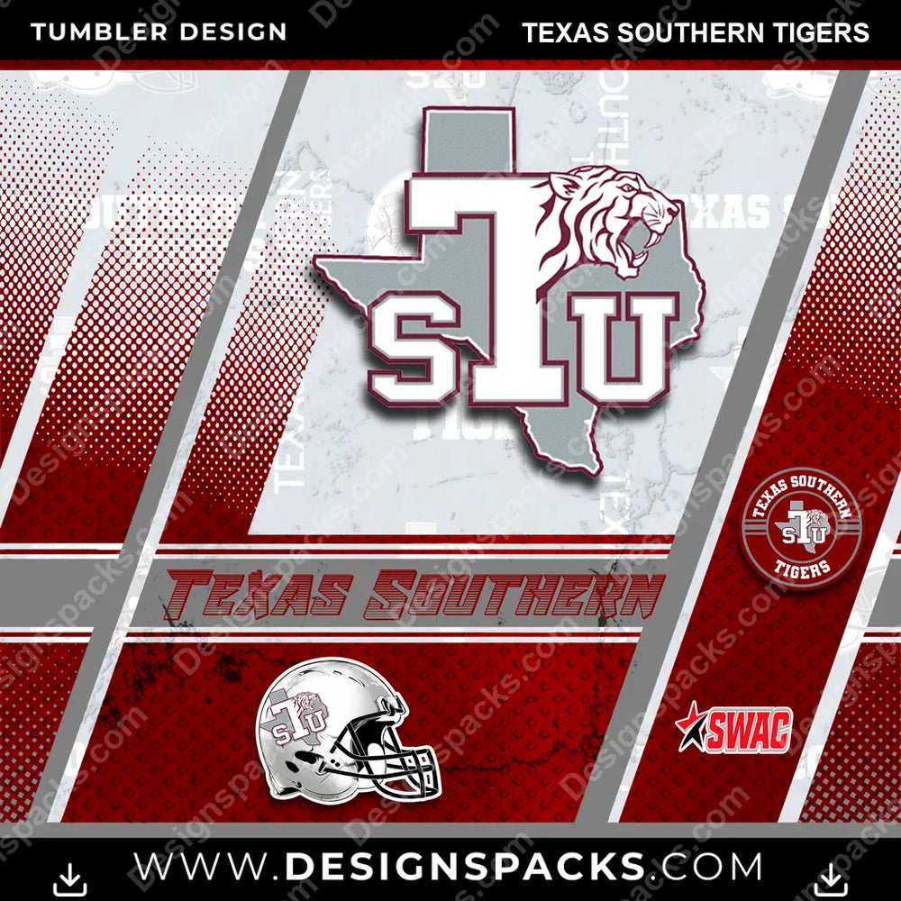 College Sport Sports Texas Southern Tigers NCAA College Sport Tumbler Digital Wrap Design Download