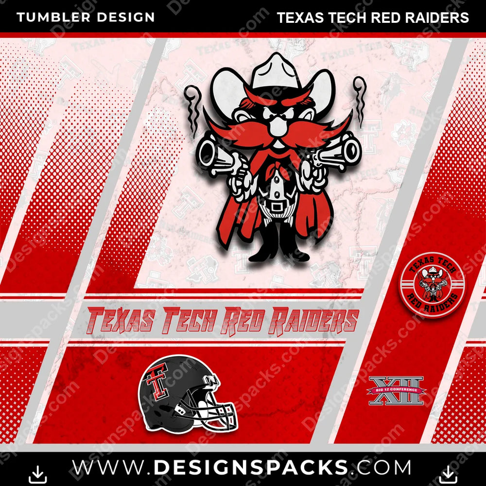 College Sport Sports Texas Tech Red Raiders NCAA College Sport Tumbler Digital Wrap Design Download
