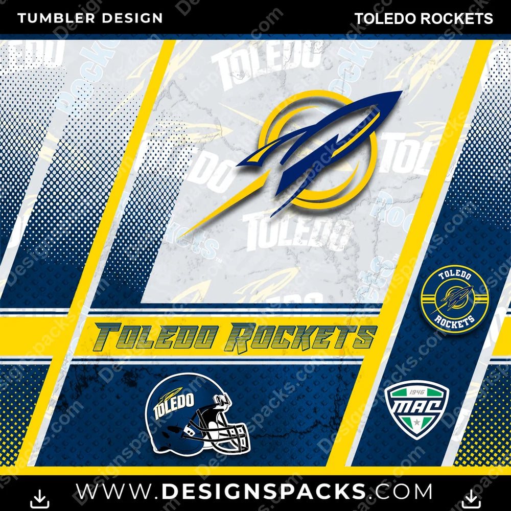 College Sport Sports Toledo Rockets NCAA College Sport Tumbler Digital Wrap Design Download