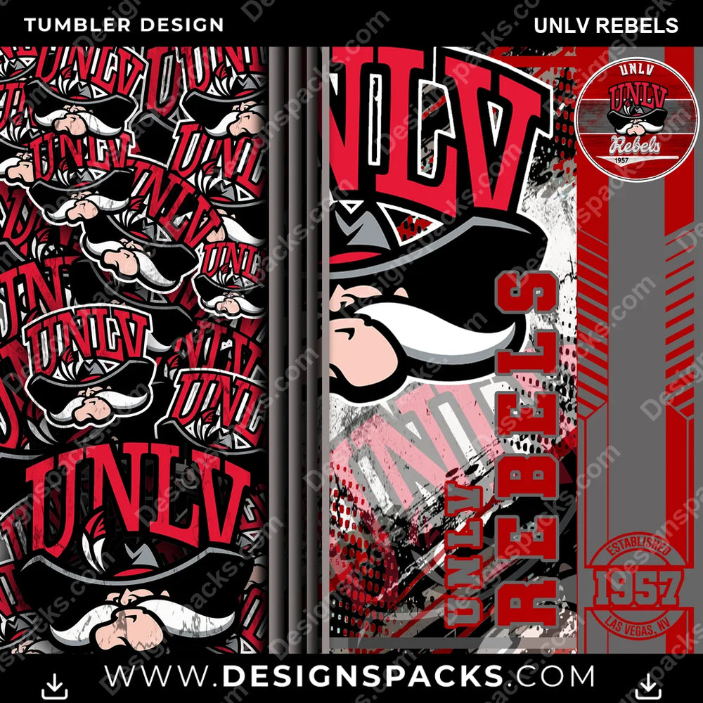 College Sport Sports UNLV Rebels NCAA College Sport Tumbler Digital Wrap Design Download