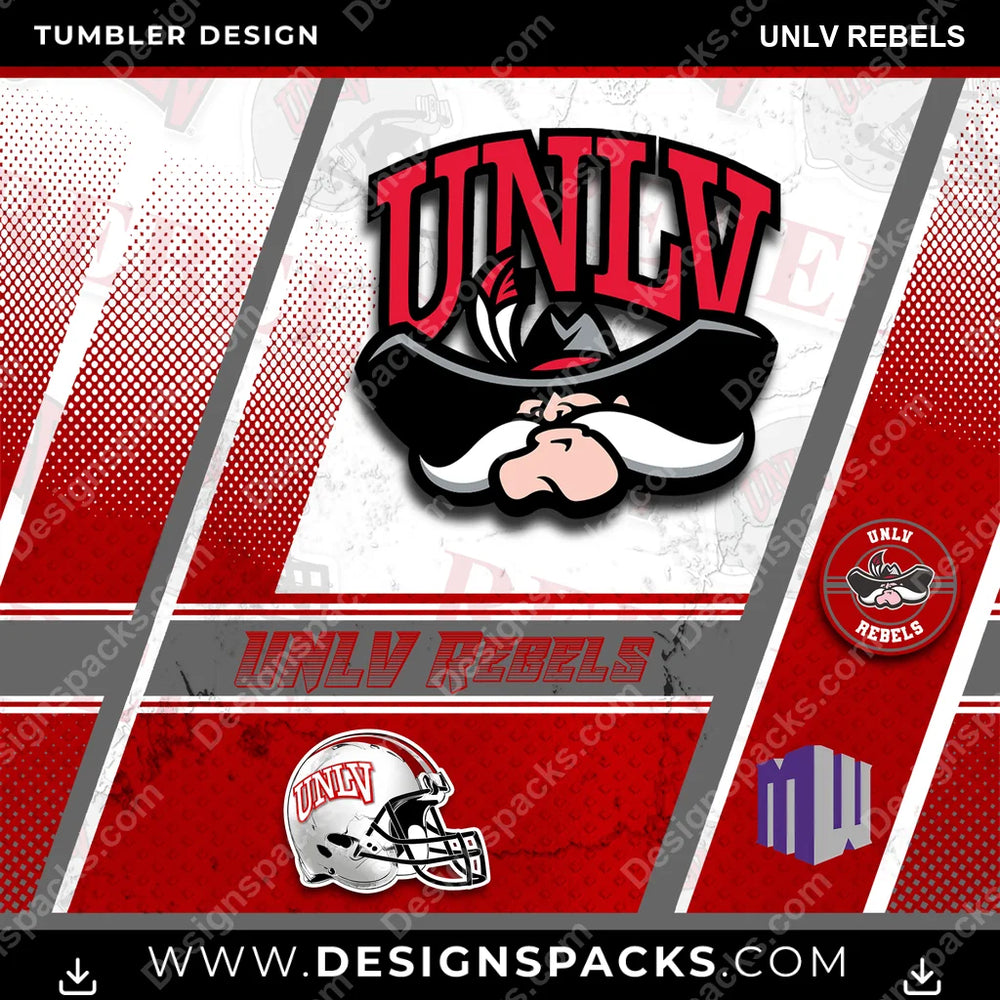 College Sport Sports UNLV Rebels NCAA College Sport Tumbler Digital Wrap Design Download