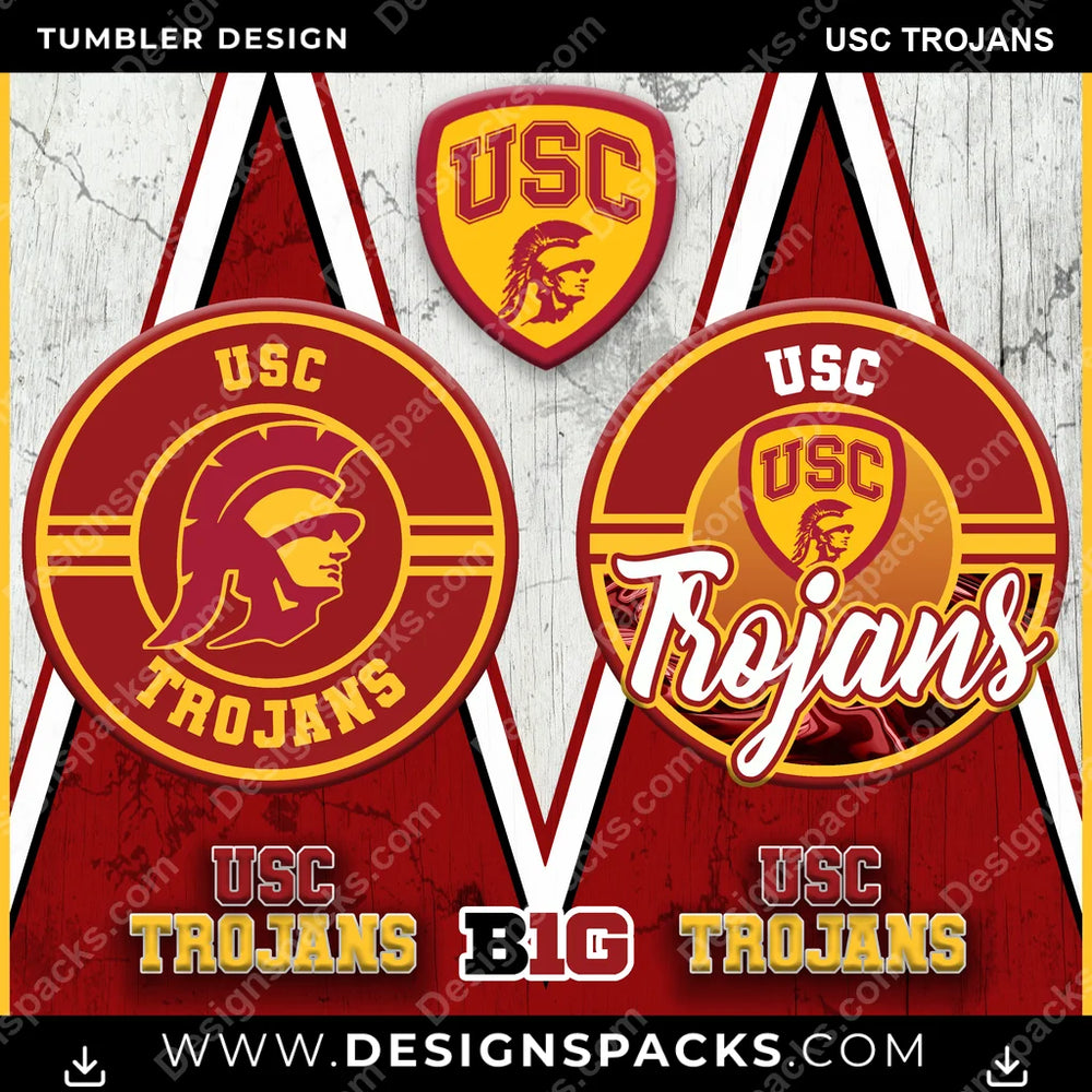 College Sport Sports USC Trojans NCAA College Sport Tumbler Digital Wrap Design Download
