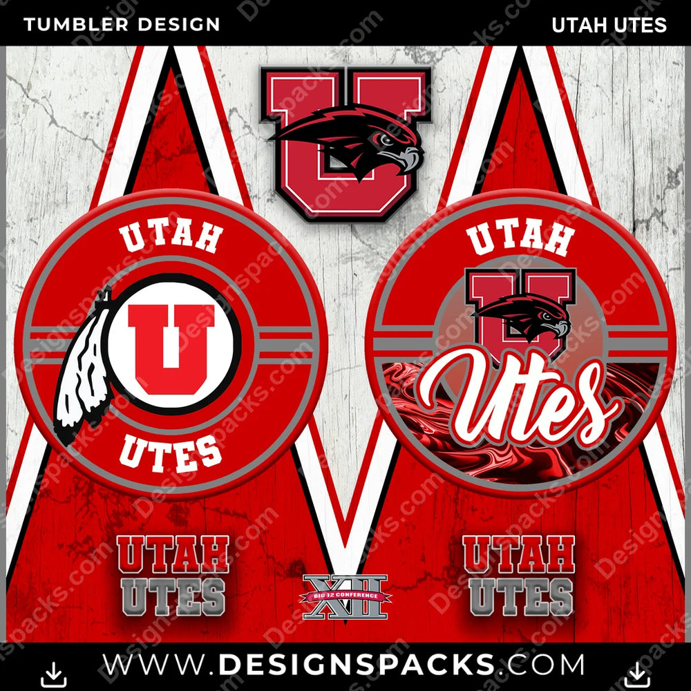 College Sport Sports Utah Utes NCAA College Sport Tumbler Digital Wrap Design Download