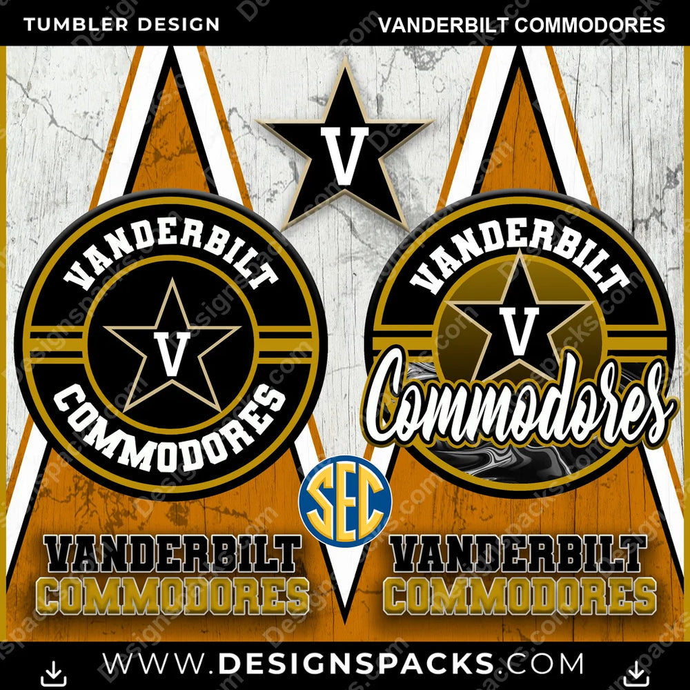 College Sport Sports Vanderbilt Commodores NCAA College Sport Tumbler Digital Wrap Design Download
