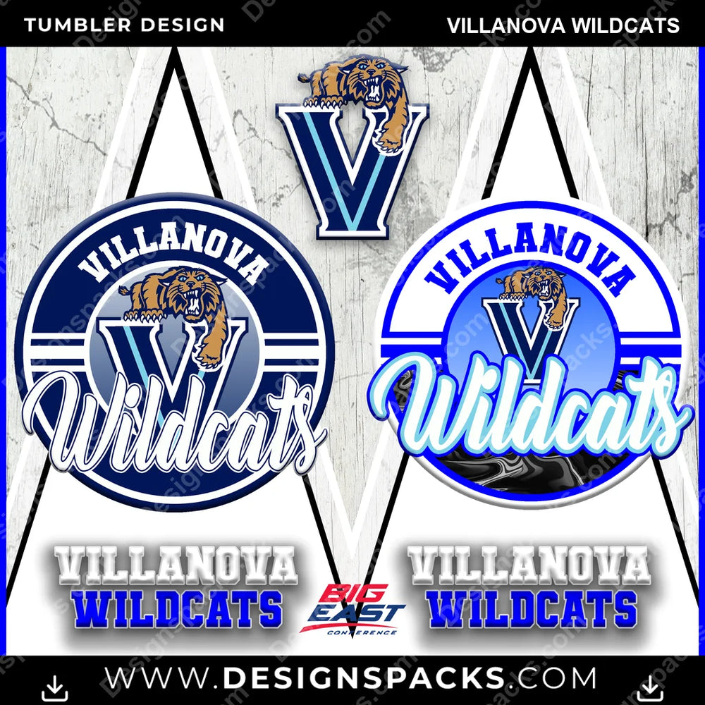 College Sport Sports Villanova Wildcats NCAA College Sport Tumbler Digital Wrap Design Download