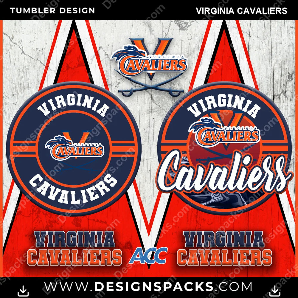 College Sport Sports Virginia Cavaliers NCAA College Sport Tumbler Digital Wrap Design Download