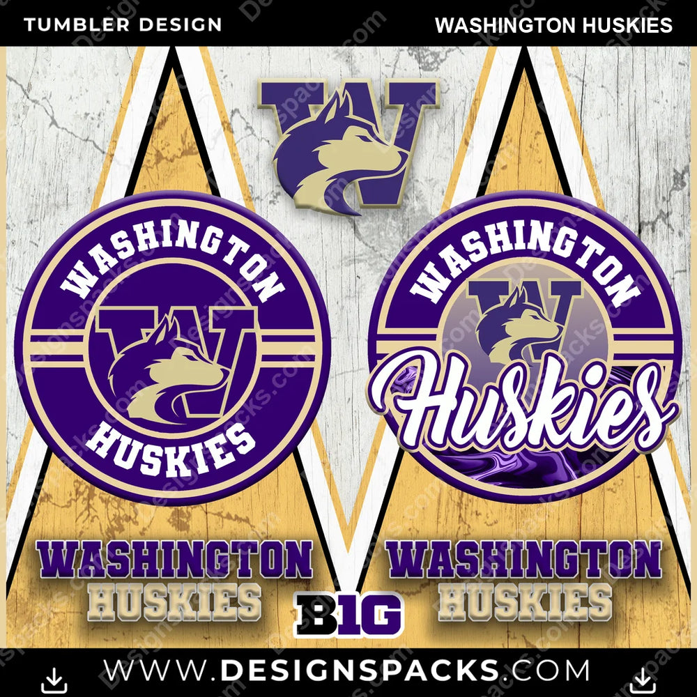 College Sport Sports Washington Huskies NCAA College Sport Tumbler Digital Wrap Design Download
