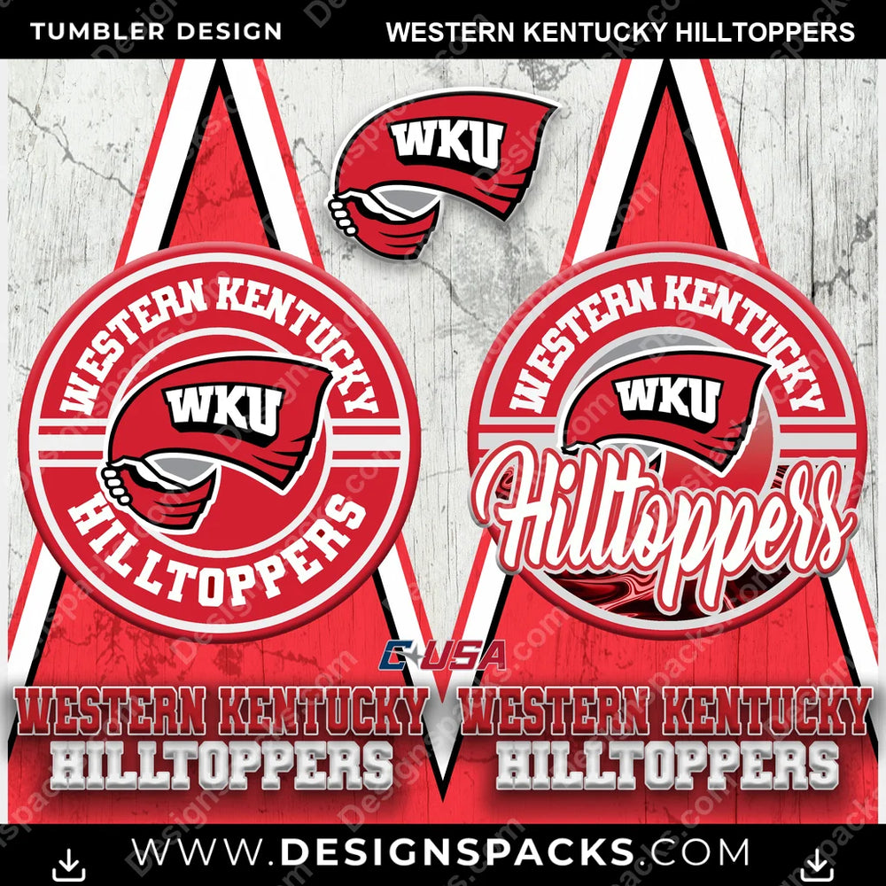 College Sport Sports Western Kentucky Hilltoppers NCAA College Sport Tumbler Digital Wrap Design Download