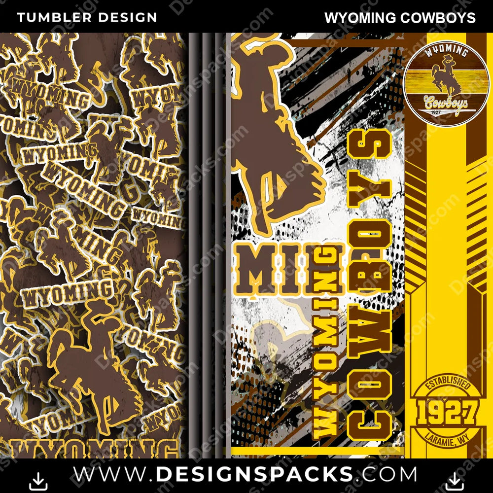 College Sport Sports Wyoming Cowboys NCAA College Sport Tumbler Digital Wrap Design Download