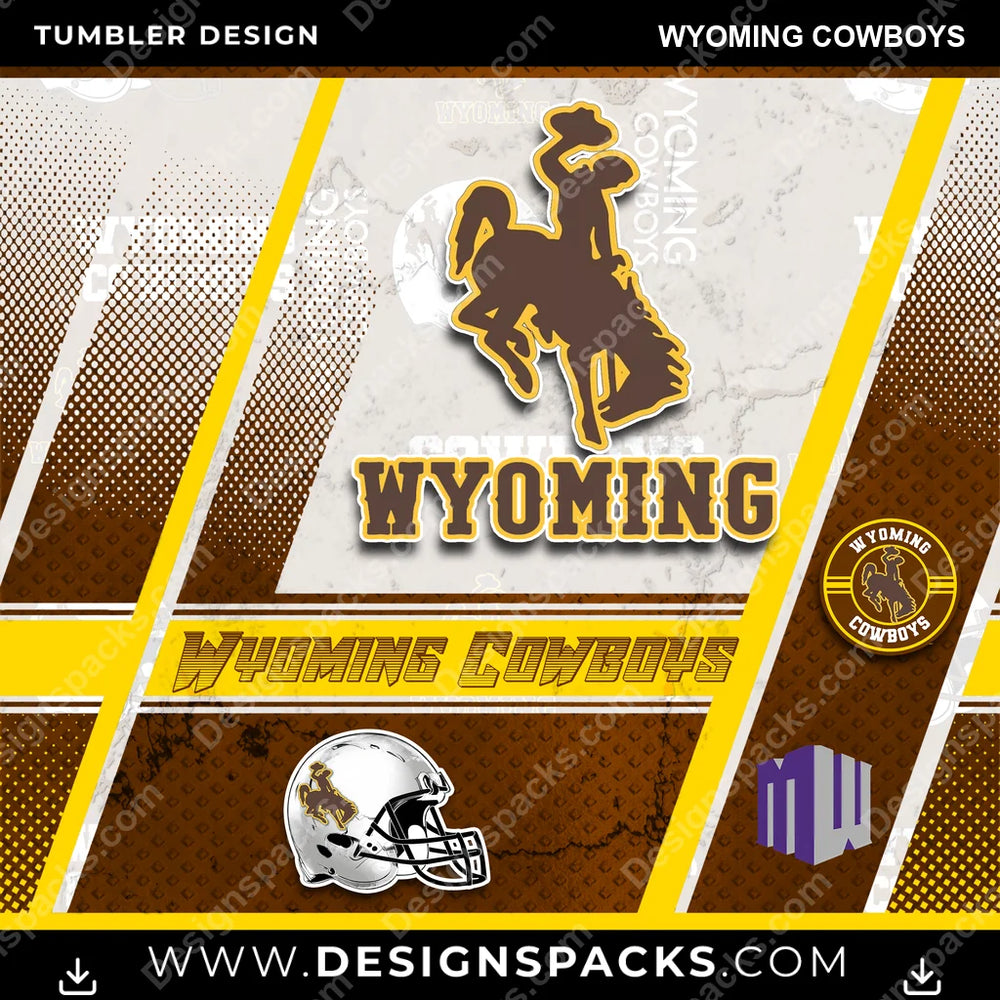 College Sport Sports Wyoming Cowboys NCAA College Sport Tumbler Digital Wrap Design Download