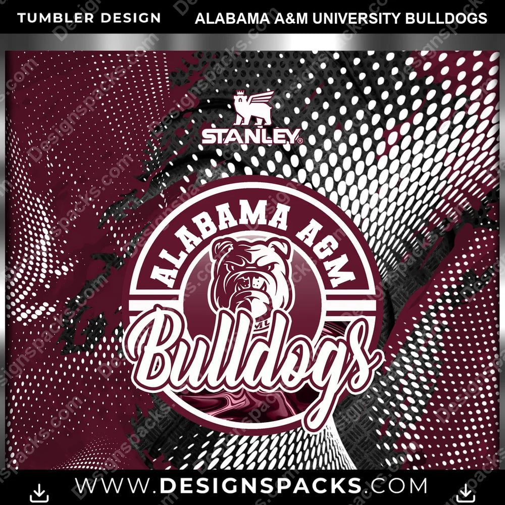 College Sport Stanley Alabama A&M University Bulldogs NCAA College Sport Tumbler Digital Wrap Design Download