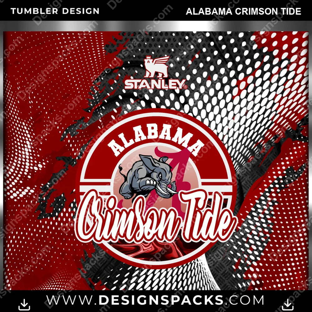 College Sport Stanley Alabama Crimson Tide NCAA College Sport Tumbler Digital Wrap Design Download