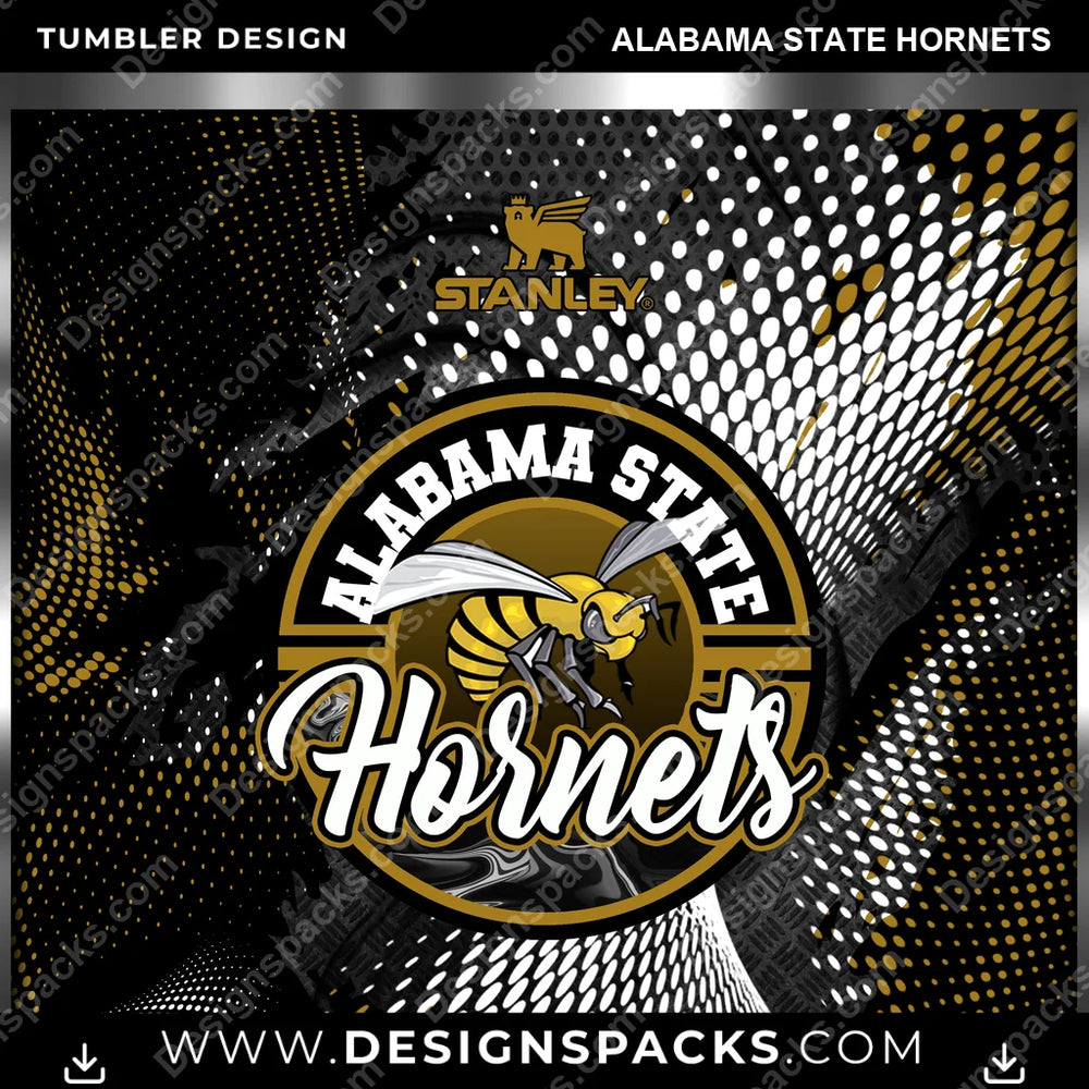 College Sport Stanley Alabama State Hornets NCAA College Sport Tumbler Digital Wrap Design Download
