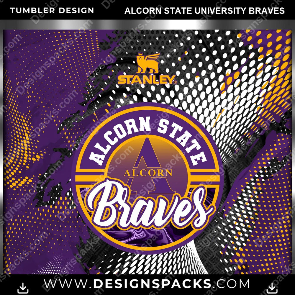 College Sport Stanley Alcorn State University Braves NCAA College Sport Tumbler Digital Wrap Design Download