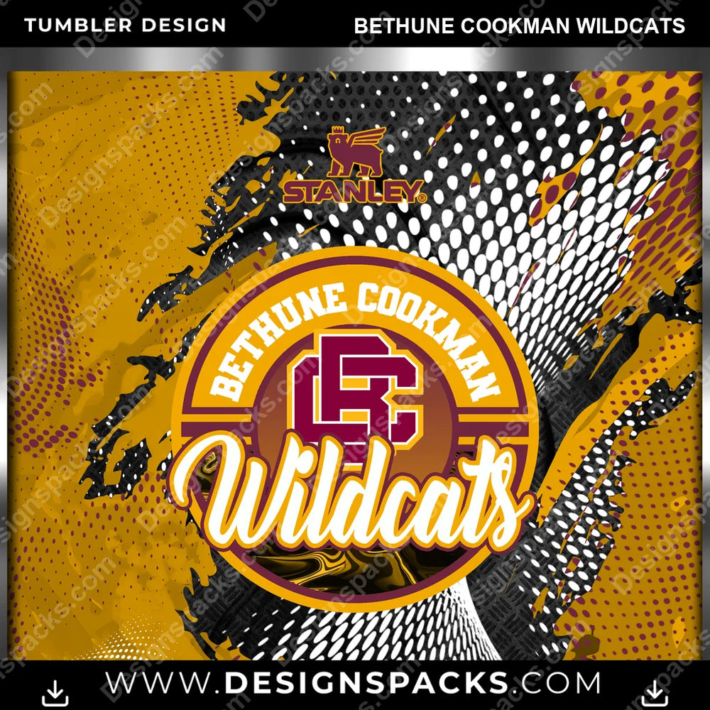 College Sport Stanley Bethune Cookman Wildcats NCAA College Sport Tumbler Digital Wrap Design Download
