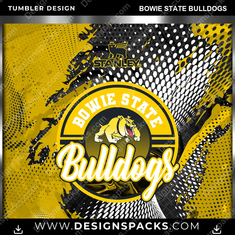 College Sport Stanley Bowie State Bulldogs NCAA College Sport Tumbler Digital Wrap Design Download