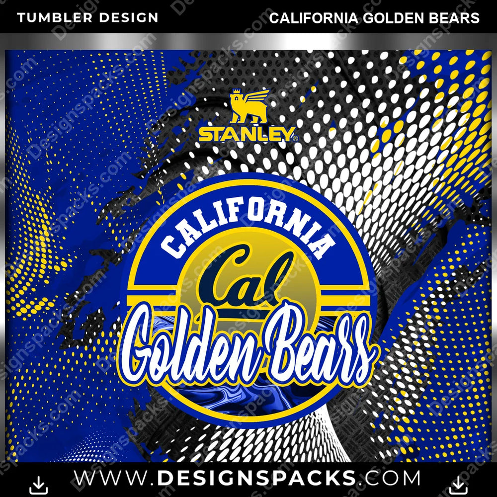 College Sport Stanley California Golden Bears NCAA College Sport Tumbler Digital Wrap Design Download