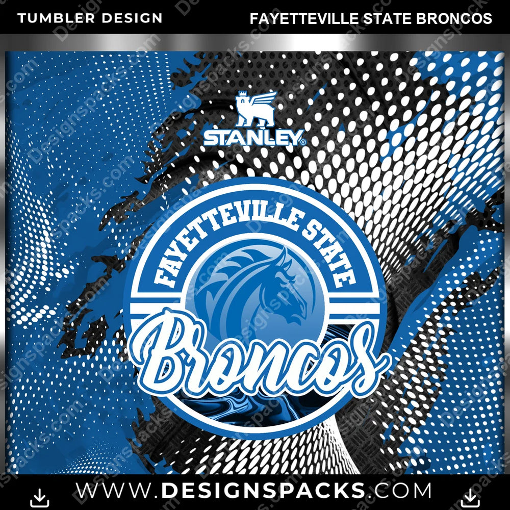 College Sport Stanley Fayetteville State Broncos NCAA College Sport Tumbler Digital Wrap Design Download