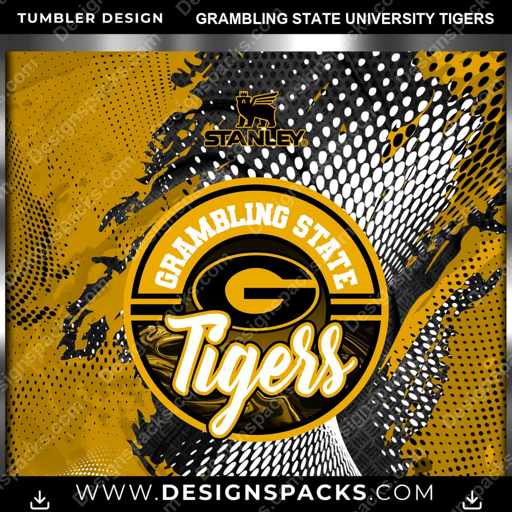 College Sport Stanley Grambling State University Tigers NCAA College Sport Tumbler Digital Wrap Design Download