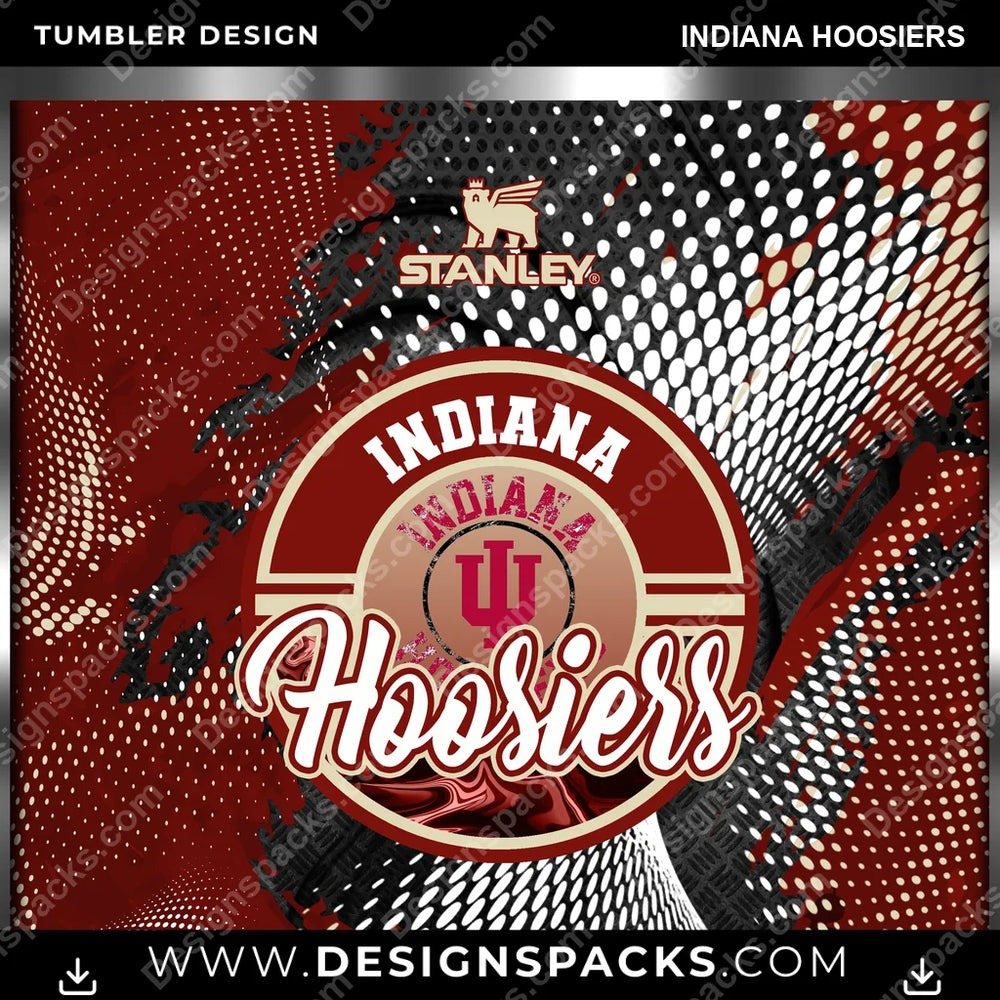 College Sport Stanley Indiana Hoosiers NCAA College Sport Tumbler Digital Wrap Design Download