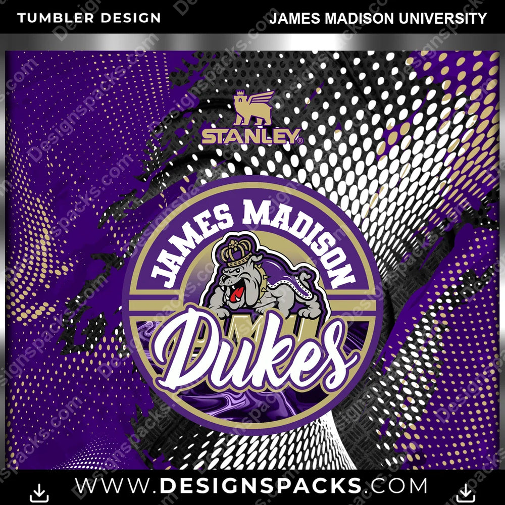 College Sport Stanley James Madison University NCAA College Sport Tumbler Digital Wrap Design Download