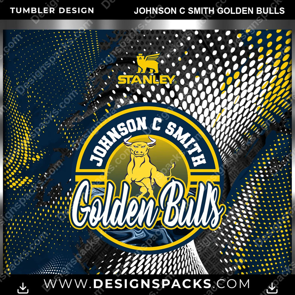 College Sport Stanley Johnson C Smith Golden Bulls NCAA College Sport Tumbler Digital Wrap Design Download