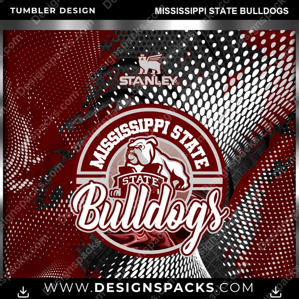 College Sport Stanley Mississippi State Bulldogs NCAA College Sport Tumbler Digital Wrap Design Download